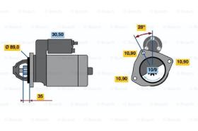 BOSCH 0986012430 - MOTOR DE ARRANQUE