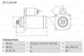 BOSCH 0986012480 - MOTOR DE ARRANQUE