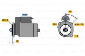 BOSCH 0986012851 - MOTOR DE ARRANQUE