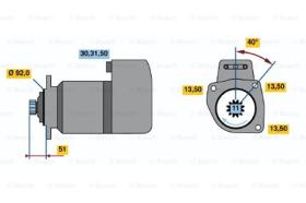 BOSCH 0986013420 - MOTOR DE ARRANQUE