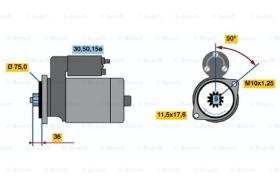 BOSCH 0986014041 - MOTOR DE ARRANQUE