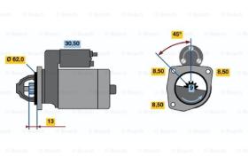 BOSCH 0986015551 - MOTOR DE ARRANQUE