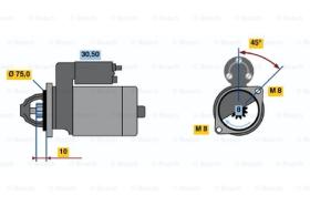 BOSCH 0986016451 - MOTOR DE ARRANQUE