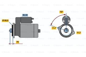 BOSCH 0986016511 - MOTOR DE ARRANQUE