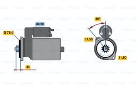 BOSCH 0986016651 - MOTOR DE ARRANQUE