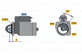 BOSCH 0986016840 - MOTOR DE ARRANQUE