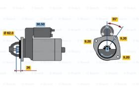 BOSCH 0986016961 - MOTOR DE ARRANQUE