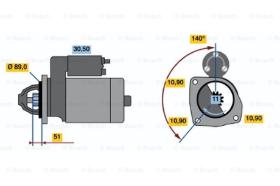 BOSCH 0986017090 - MOTOR DE ARRANQUE