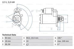 BOSCH 0986017420 - MOTOR DE ARRANQUE