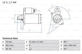 BOSCH 0986017440 - MOTOR DE ARRANQUE