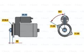 BOSCH 0986017591 - MOTOR DE ARRANQUE