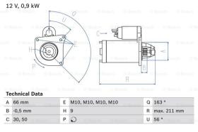 BOSCH 0986018360 - MOTOR DE ARRANQUE