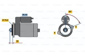 BOSCH 0986018551 - MOTOR DE ARRANQUE