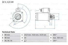 BOSCH 0986020170 - MOTOR DE ARRANQUE