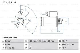 BOSCH 0986020190 - MOTOR DE ARRANQUE