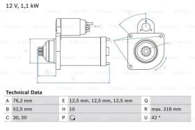 BOSCH 0986020240 - MOTOR DE ARRANQUE