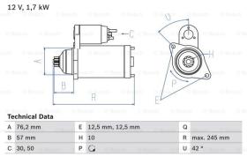 BOSCH 0986020320 - MOTOR DE ARRANQUE