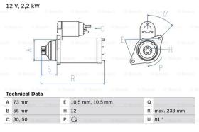 BOSCH 0986020721 - MOTOR DE ARRANQUE