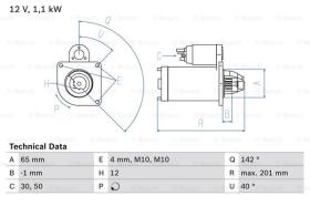 BOSCH 0986021741 - MOTOR DE ARRANQUE