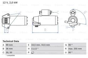 BOSCH 0986021810 - MOTOR DE ARRANQUE