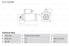 BOSCH 0986021870 - MOTOR DE ARRANQUE