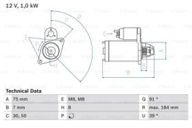 BOSCH 0986022101 - MOTOR DE ARRANQUE