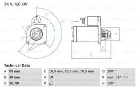 BOSCH 0986022400 - MOTOR DE ARRANQUE