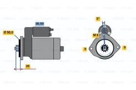 BOSCH 0986022571 - MOTOR DE ARRANQUE