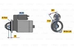 BOSCH 0986022611 - MOTOR DE ARRANQUE