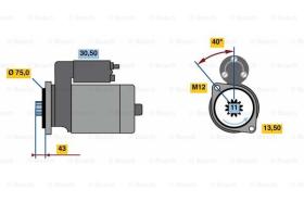 BOSCH 0986022950 - MOTOR DE ARRANQUE