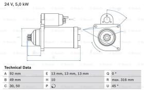 BOSCH 0986023430 - MOTOR DE ARRANQUE