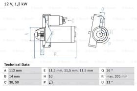 BOSCH 0986023480 - MOTOR DE ARRANQUE