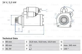 BOSCH 0986024670 - MOTOR DE ARRANQUE