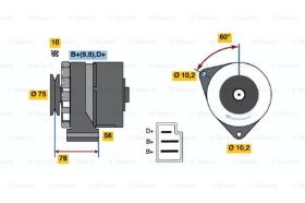 BOSCH 0986031440 - ALTERNADOR