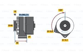 BOSCH 0986031460 - ALTERNADOR