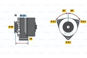 BOSCH 0986031540 - ALTERNADOR