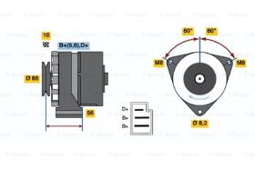 BOSCH 0986031550 - ALTERNADOR