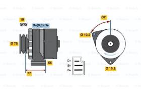 BOSCH 0986032800 - ALTERNADOR