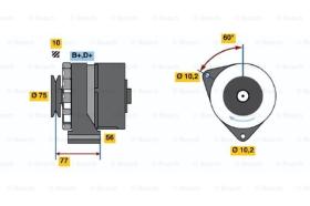 BOSCH 0986033150 - ALTERNADOR