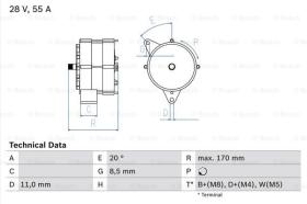 BOSCH 0986033840 - ALTERNADOR