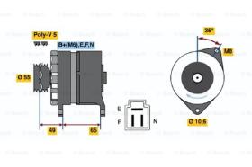 BOSCH 0986034321 - ALTERNADOR