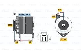 BOSCH 0986034341 - ALTERNADOR