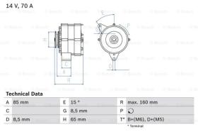 BOSCH 0986041620 - ALTERNADOR