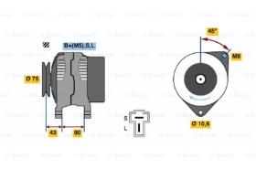 BOSCH 0986035301 - ALTERNADOR