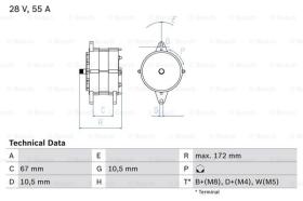 BOSCH 0986036280 - ALTERNADOR