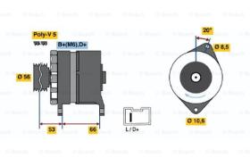 BOSCH 0986036480 - ALTERNADOR