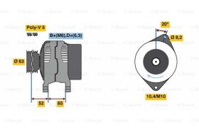 BOSCH 0986036871 - ALTERNADOR