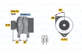 BOSCH 0986037071 - ALTERNADOR