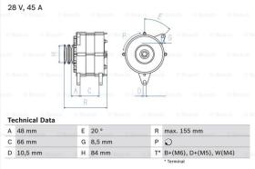 BOSCH 0986037221 - ALTERNADOR