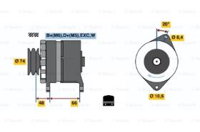 BOSCH 0986037241 - ALTERNADOR